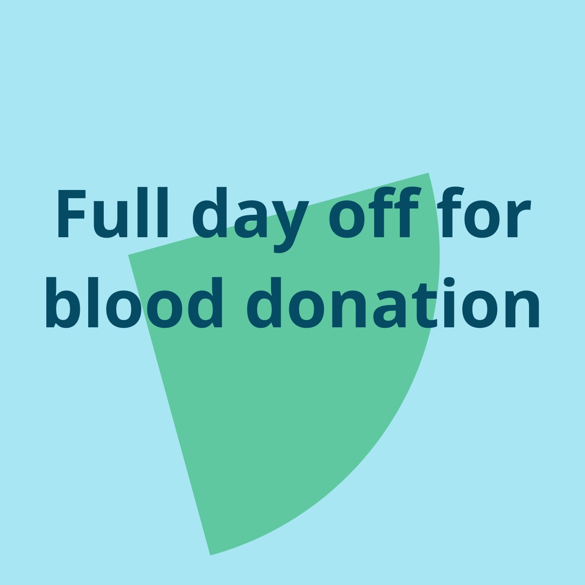 full day off for blood donation - topdesk career